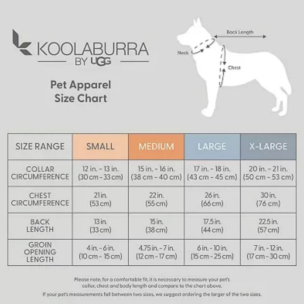 Kookaburra by Ugg Pet Reversible Raincoat